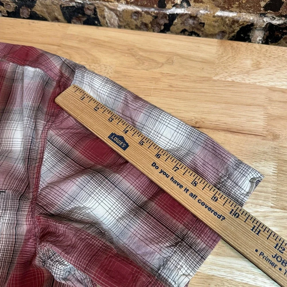 Carhartt shirt mens XL button up Short Sleeve Work Shirt Red Plaid Casual
